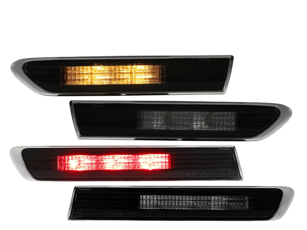 2004-2008 Acura TL Smoke 4 Pieces LED Side Marker Lights For Base OR Type S Model