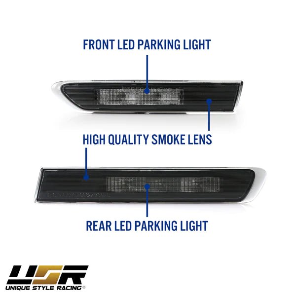 2004-2008 Acura TL Smoke or Clear 4 Pieces LED Side Marker Lights For Base OR Type S Model