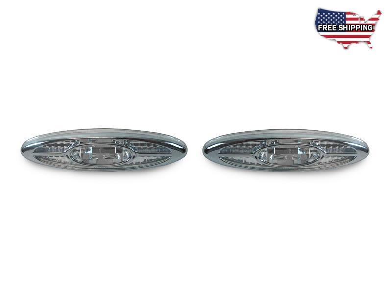 1997-2004 Chevrolet Corvette C5 Crystal Clear or Light Smoke Rear Bumper Side Marker Lights - Made by DEPO