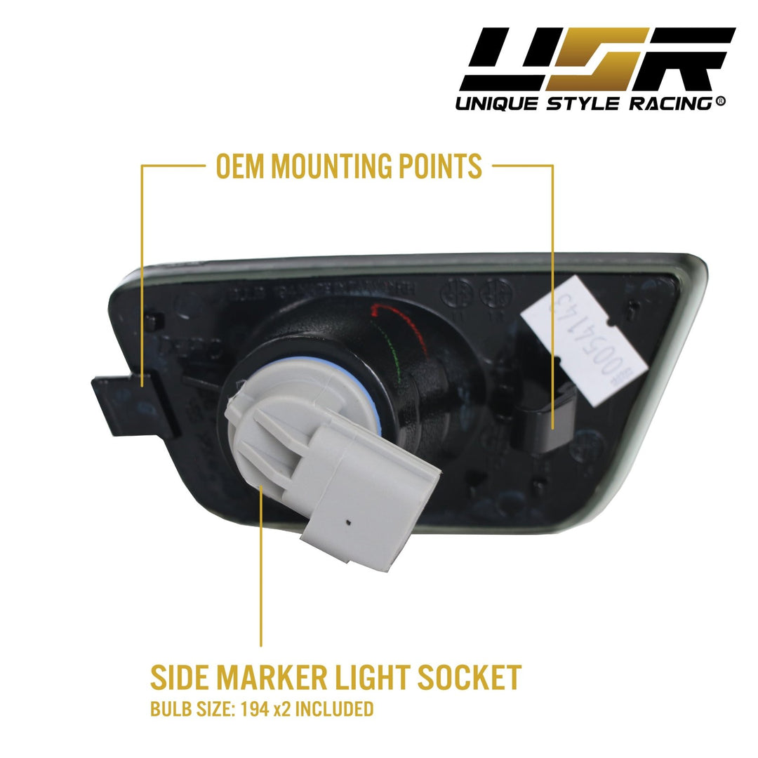 2011-2015 Chevrolet Cruze Clear or Smoke Lens Front Bumper Side Marker Lights