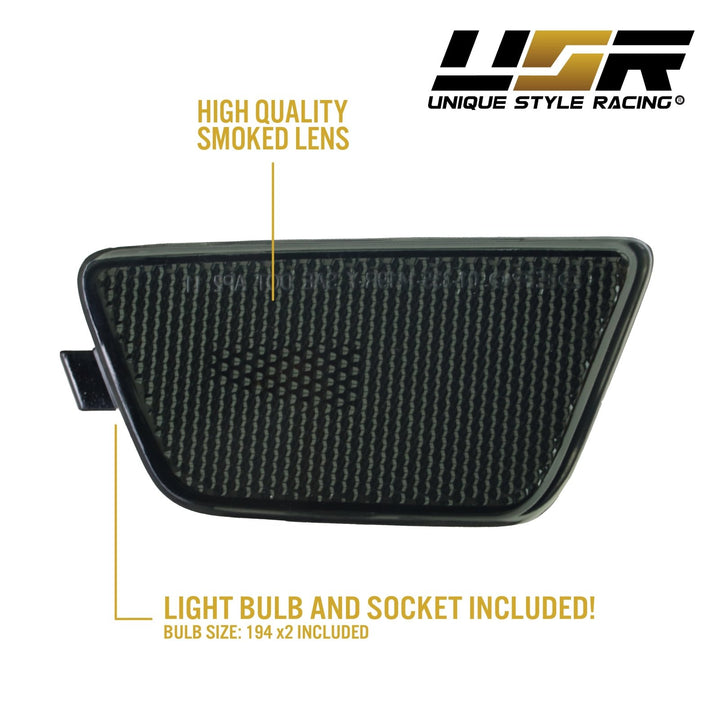 2011-2015 Chevrolet Cruze Clear or Smoke Lens Front Bumper Side Marker Lights