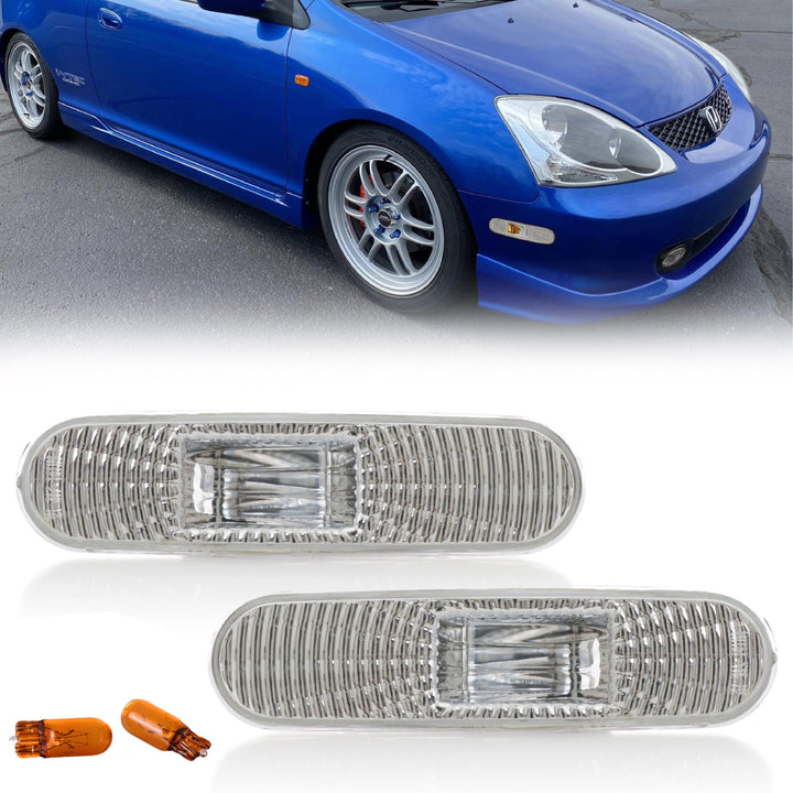 2002-2005 Honda Civic SI EP3 / EP 3DR Clear or Smoke Front / Rear Bumper Side Marker Lights - Made by DEPO