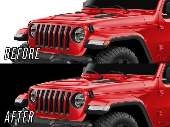 2018-2020 Jeep Wrangler JL Gladiator Clear or Smoke Dual Light Bar LED Side Marker Light