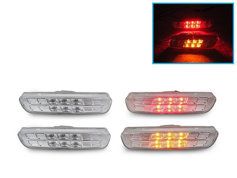 1999-2003 Lexus RX300 Clear or Smoke LED Front + Rear Bumper Side Marker Lights - Made by DEPO