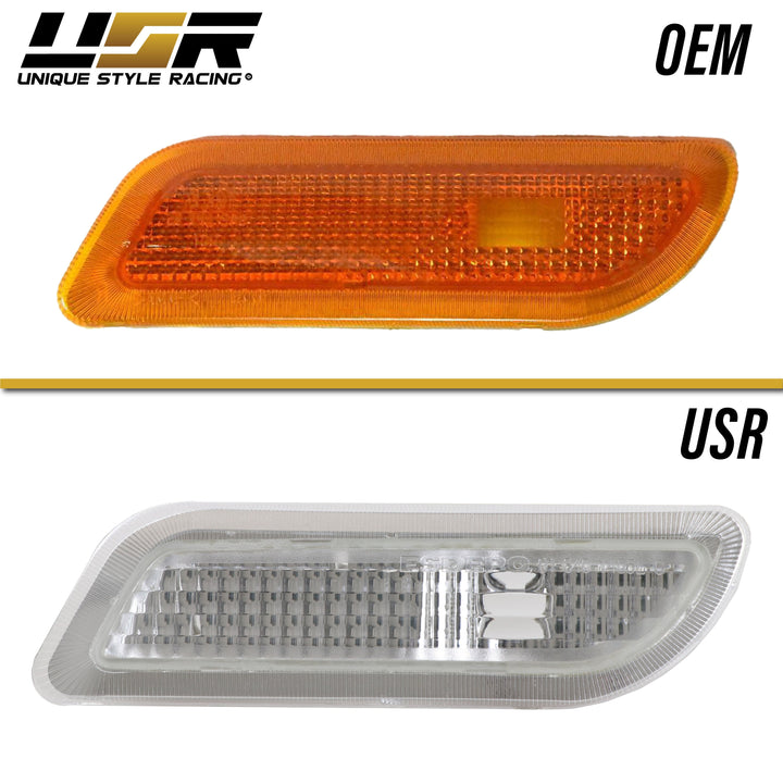 1998-2002 Mercedes CLK Class W208 Clear or Smoke Front Bumper Side Marker Light - Made by DEPO