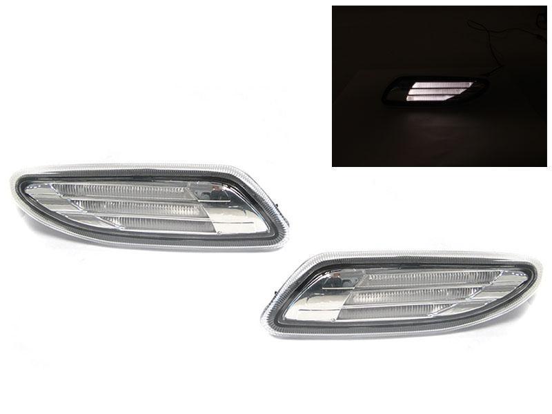 2001-2007 Mercedes C Class W203 DEPO Light Bar LED Clear or Smoke Front Bumper Side Marker Light