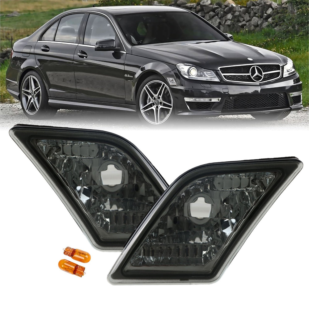 2008-2011 Mercedes C Class W204 Crystal Clear or Crystal Smoke Front Bumper Side Marker Light - Made by DEPO