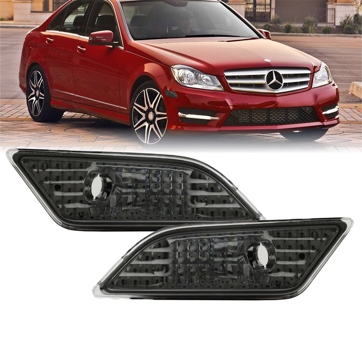 2012-2014 Mercedes C Class W204 DEPO Crystal Clear or Smoke Front Bumper Side Marker Light