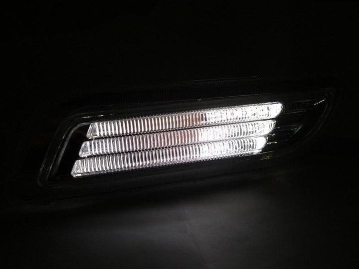 1998-2002 Mercedes CLK Class W208 DEPO Light Bar LED Clear or Smoke Front Bumper Side Marker Light