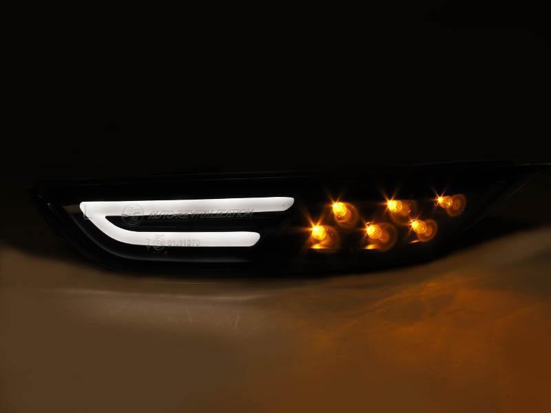 2009-2019 Nissan GTR / GT-R R35 Amber/White LED Light Bar Clear or Smoke Front Bumper Side Marker Light