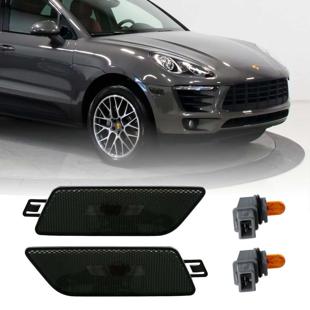 2014-2019 Porsche Macan OE Frost Lens Clear or Smoke Front Bumper Side  Marker Light - Unique Style Racing