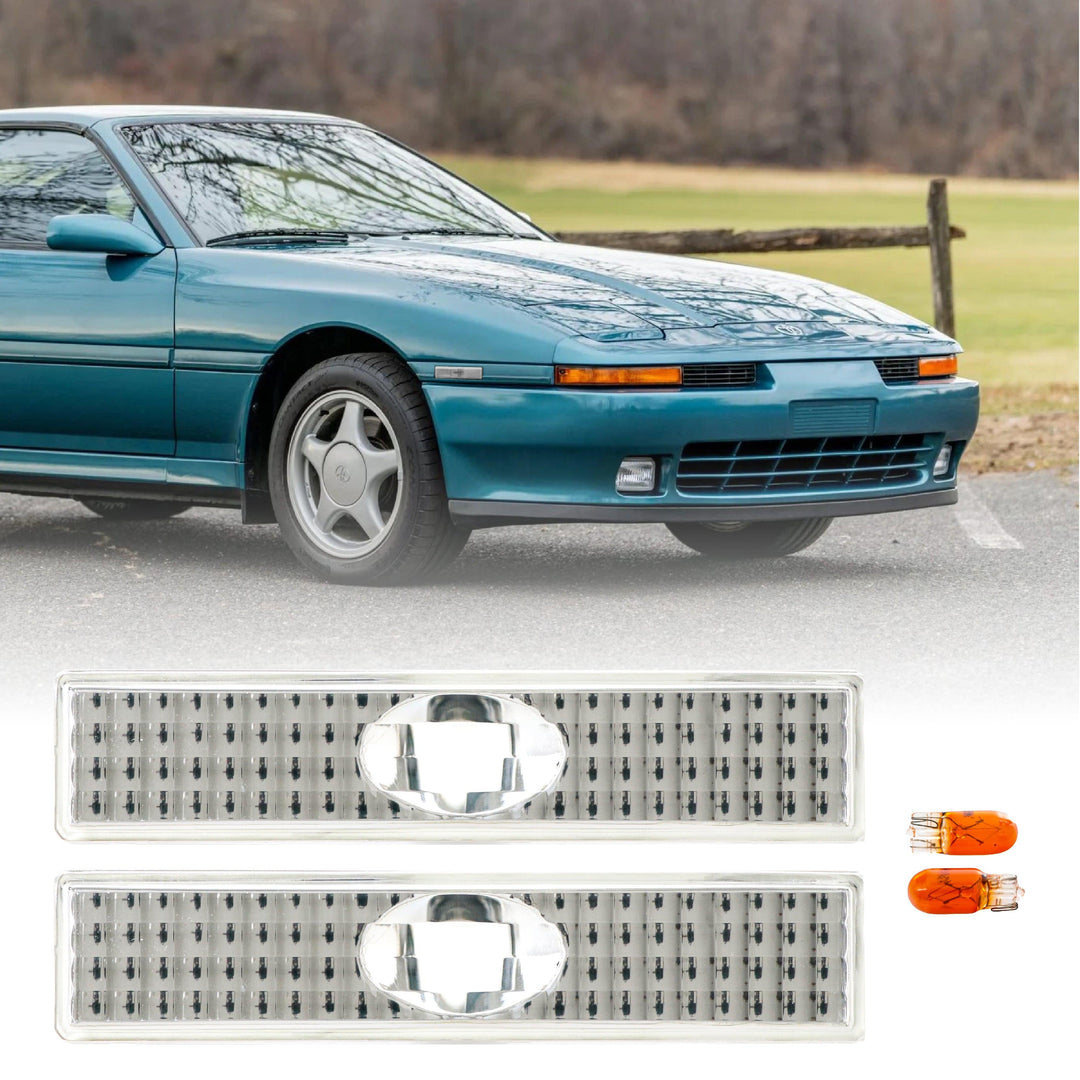 1987-1992 Toyota Supra Mk.3 DEPO Clear or Smoke Front Bumper Side Marker Lights