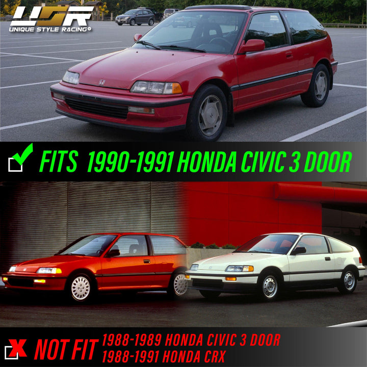 1990-1991 Honda Civic 3 Door DEPO Clear, Smoke or Amber Corner Light