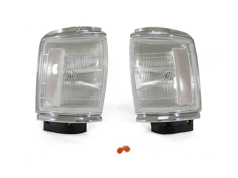 1987-1988 Toyota Pickup Truck 2WD Chrome Clear Corner Lights - Made by DEPO
