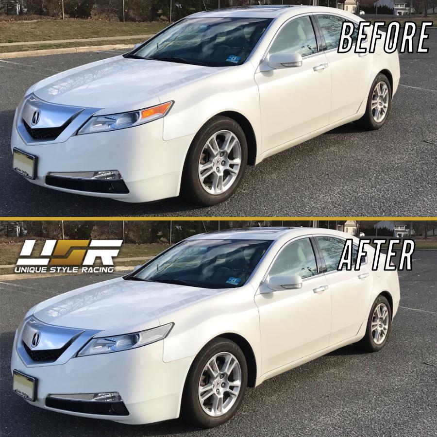 2009-2014 Acura TL All Clear Corner Diffuser Replacement for Headlight - Made by USR