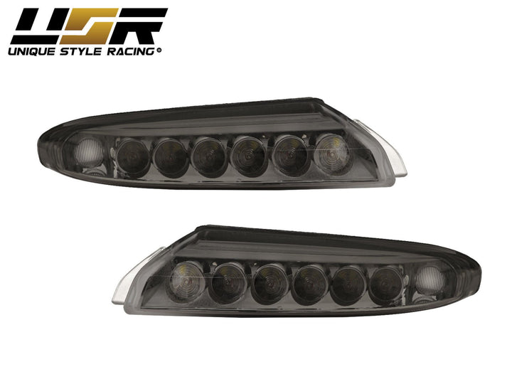 2007-2012 Porsche 911 Turbo/GT2 997 Chassis Clear or Smoke Front LED DRL + Turn Signal Bumper Light