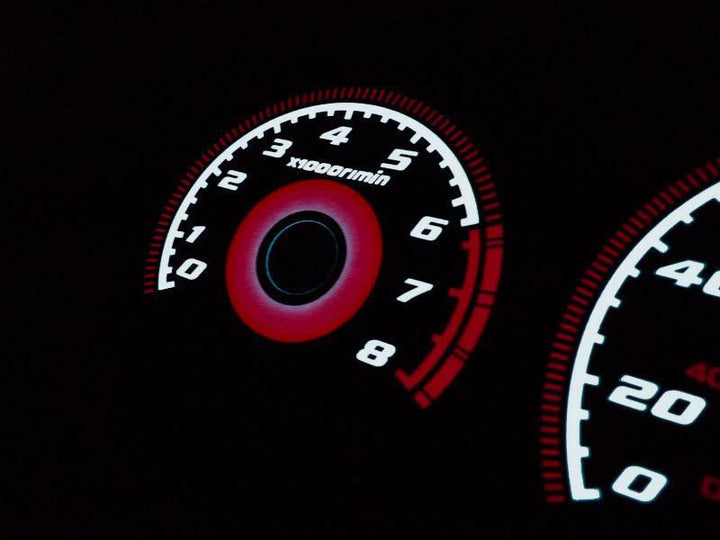 1990-1993 Acura Integra LS/RS/GS TYPE-R Style Red Glow E.L Glow Gauge Face for Instrument Cluster