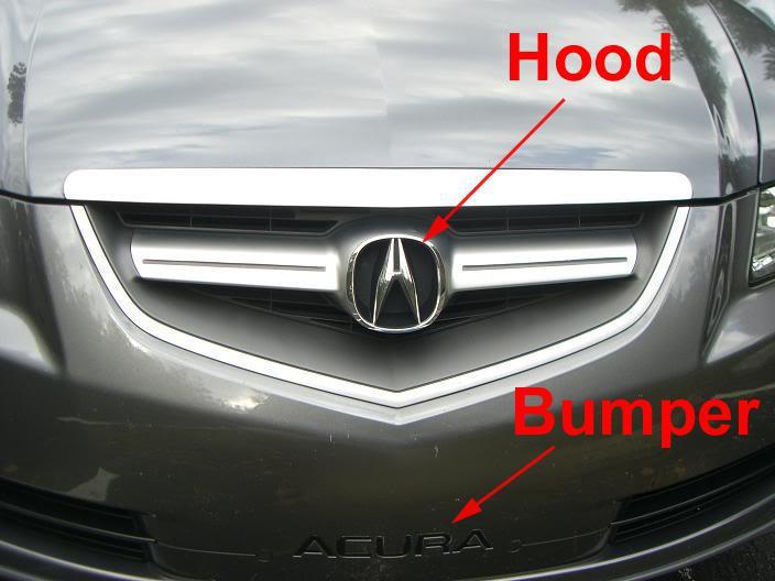 2007-2008 Acura TL Carbon Fiber OR Red Decal Front & Rear Emblem Badges