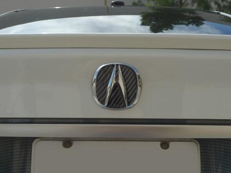 2007-2008 Acura TL Carbon Fiber OR Red Decal Front & Rear Emblem Badges