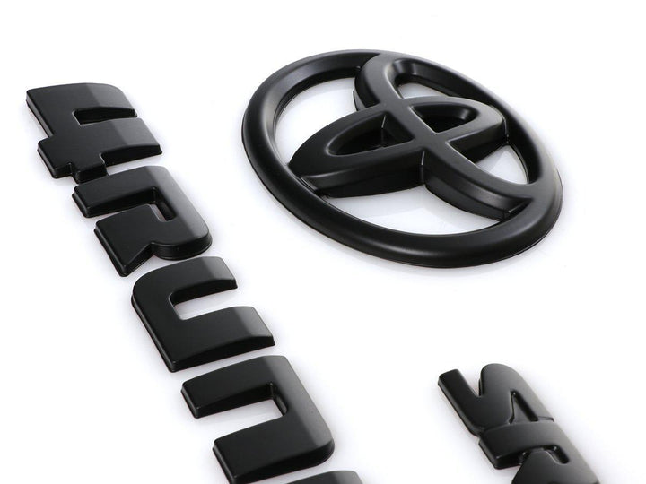 2014-2021 Toyota 4Runner BLACK OUT Emblem Badge Overlay For Front Grill, Rear Trunk and Trunk Lid Letter Set