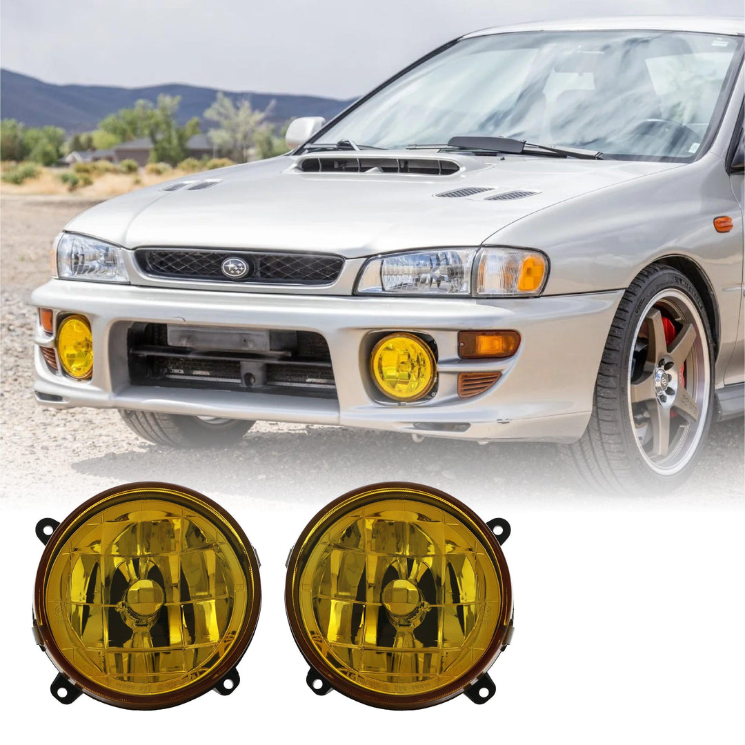 1999-2001 Subaru Impreza 2.5 RS / WRX JDM Style Yellow Glass Fog Lights - Made by DEPO