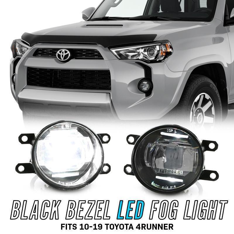 2010-2020 Toyota 4Runner Black 2in1 Projector CREE LED Fog Light Assembly + DRL