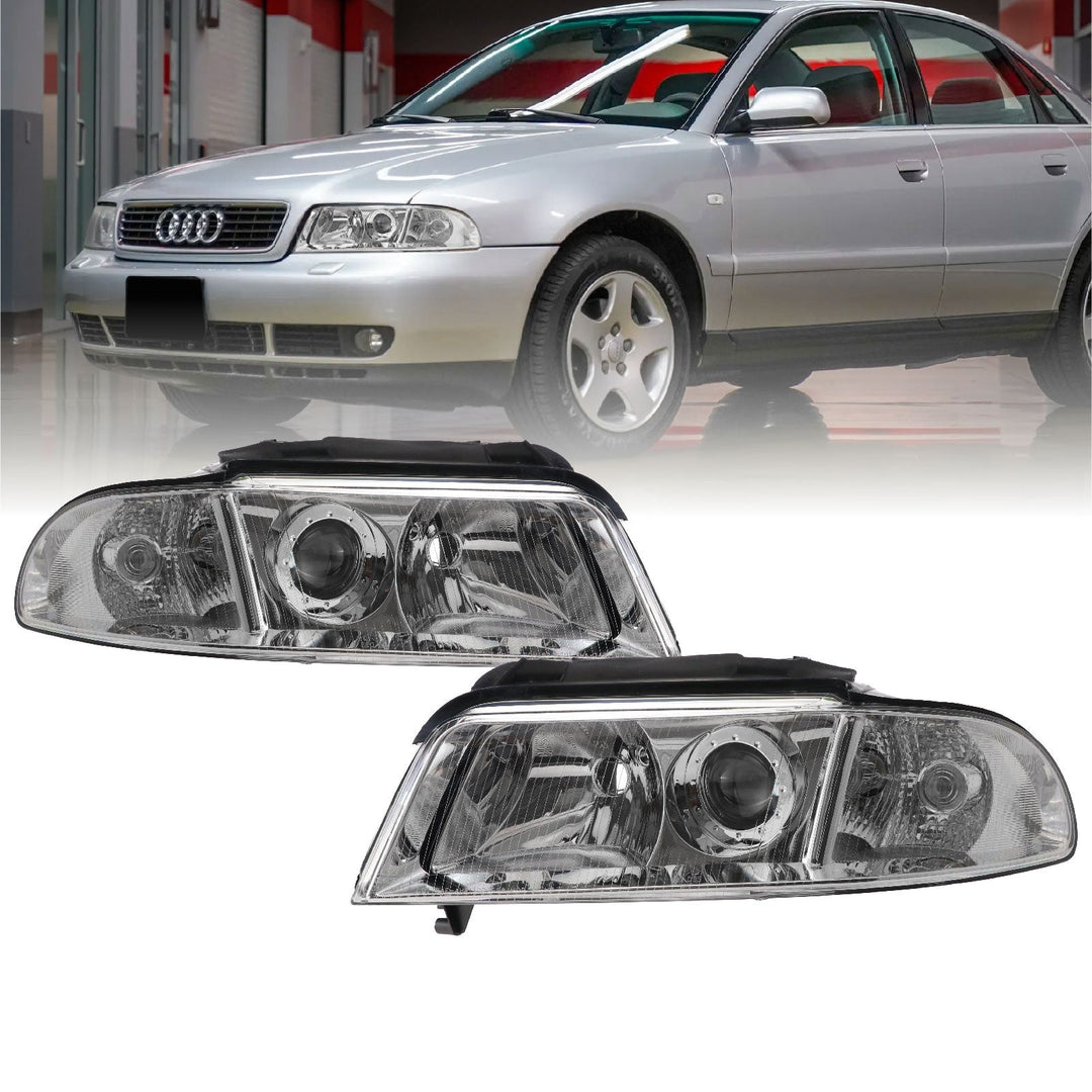 1999-2001 Audi A4 B5.5 / 2000-2002 S4 DEPO Euro ECODE Projector Headlight With Clear Corner Lens