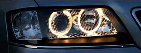 2002-2004 Audi A6 C5 Non-V8 Models DEPO D2S Xenon or Halogen Model Angel Eye Halo Projector Headlight