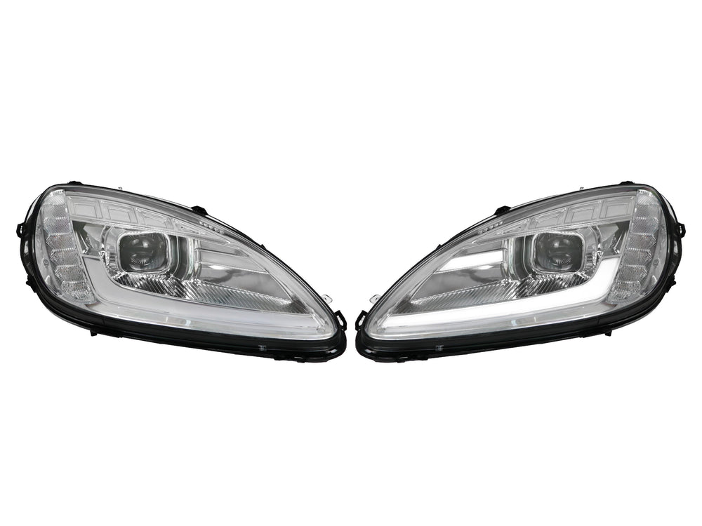 2005-2013 C6 Corvette Sequential Switchback C7 Style LED Black Housing or Chrome Housing Headlight - Made by Unique Style Racing
