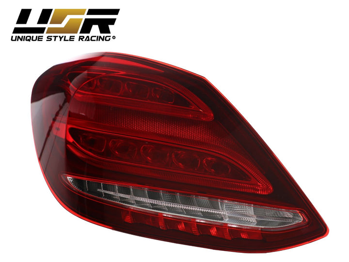 2015-2018 Mercedes Benz W205 C Class 4D Sedan AMG Style Full LED Headlights & Full LED Red/Clear Full LED Tail Lights COMBO - Made by DEPO