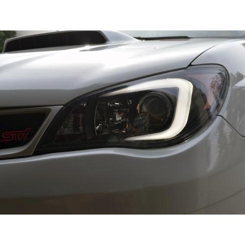 2008-2011 Subaru Impreza / 2008-2014 Impreza WRX White "C" LED Light Bar Projector Headlight For Stock D2S Xenon Model