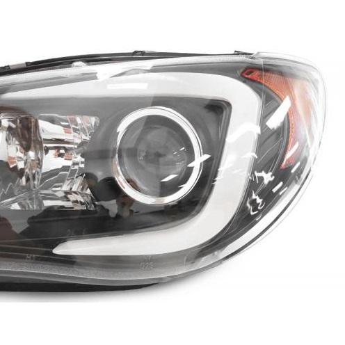 2008-2011 Subaru Impreza / 2008-2014 Impreza WRX White "C" LED Light Bar Projector Headlight For Stock D2S Xenon Model