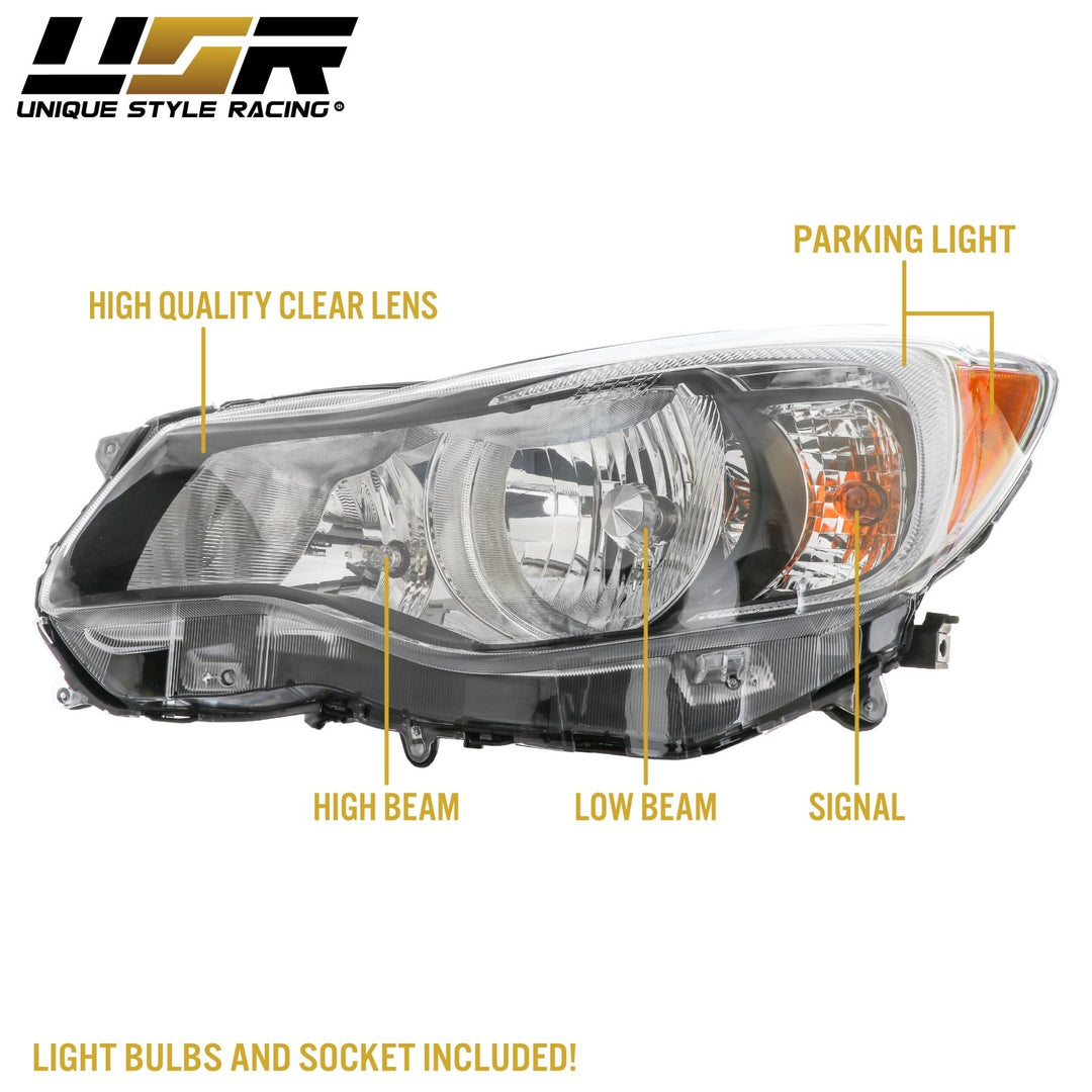 2012-2014 Subaru Impreza XV Crosstrek Direct Replacement Headlight Assembly - Made by DEPO