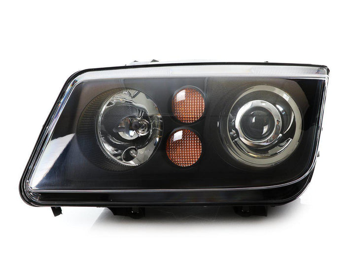 1999-2004 VW Jetta 4 IV / Bora Black or Chrome E Code OE Xenon Replica Style Projector Headlights for Halogen Models Only - Made By DEPO