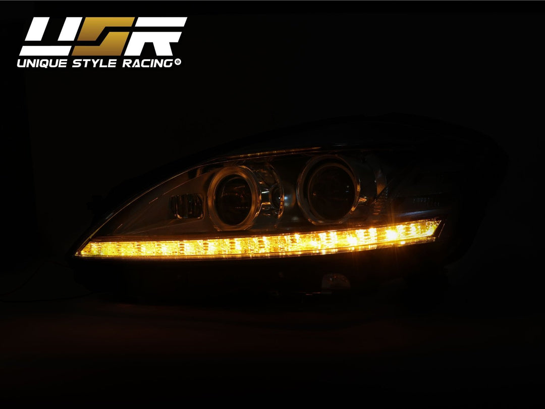 2007-2009 Mercedes S Class W221 Facelift Style LED Xenon D1S Projector Headlight W/ AFS For Stock Bi-Xenon Models - Made by DEPO
