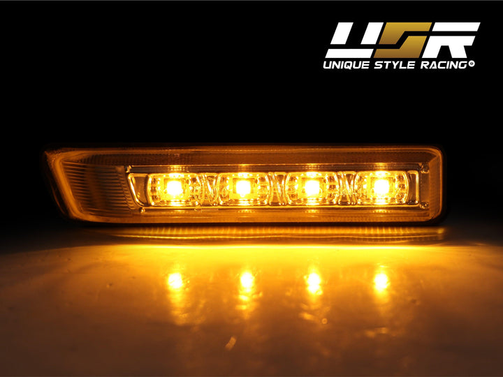 1997-1999 BMW 3 Series E36 / 2000-2006 BMW E53 X5 Clear or Smoke Lens Amber LED Fender Side Marker Light - Made by DEPO