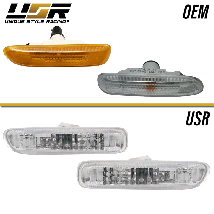 1999-2003 BMW 3 Series E46 2D/4D/5D Clear or Smoke Fender Side Marker Light - Made by DEPO