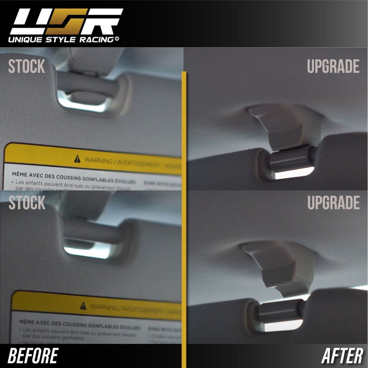 2017-2020 Tesla Model 3 Magnetic Clips Upgrade for Sun Visor Hook Repair - Made by Unique Style Racing