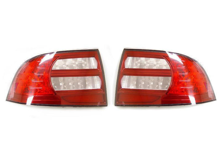 2004-2008 Acura TL Red/Clear Tail Light Cover - Made by DEPO