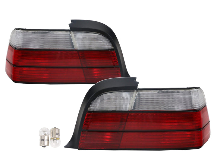 1992-1999 BMW E36 3 Series Coupe / Cabrio Euro Red/Clear or Red/Smoke Tails Lights - Made by DEPO