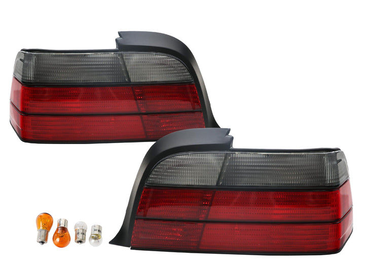 1992-1999 BMW E36 3 Series Coupe / Cabrio Euro Red/Clear or Red/Smoke Tails Lights - Made by DEPO