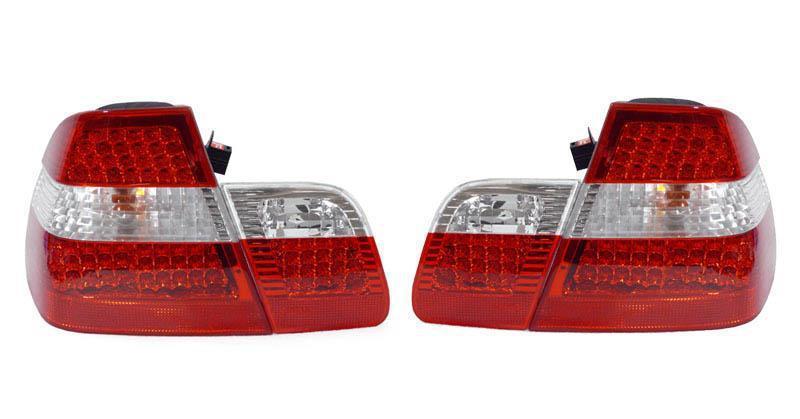 2002-2005 BMW 3 Series E46 4D Sedan 4 Piece LED Euro Red/Clear or Red/Smoke Tail Light - Made by DEPO