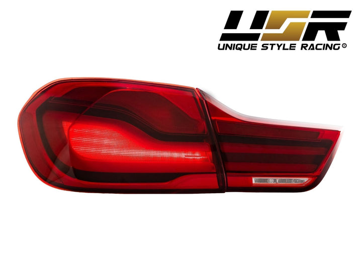 2014-2017 BMW 4 Series 18+ LCI OE Style LED Light Bar Red Lens 4 Piece Tail Light - Made by DEPO