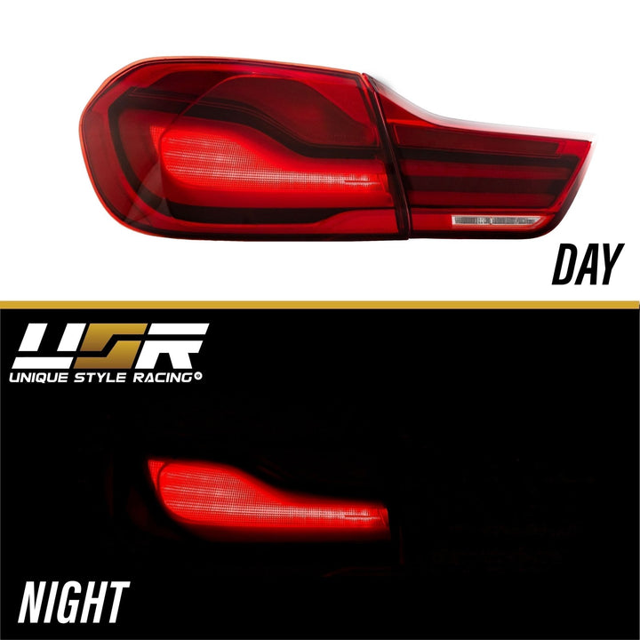 2014-2017 BMW 4 Series 18+ LCI OE Style LED Light Bar Red Lens 4 Piece Tail Light - Made by DEPO