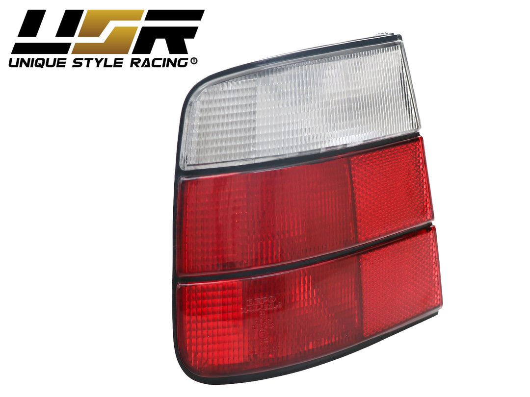 1989-1996 BMW E34 5 Series 4 Door Sedan Red/Clear Tail Light Made by DEPO