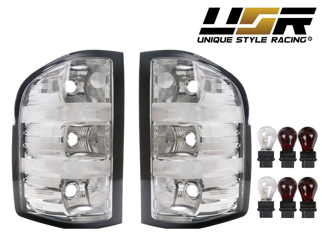 2007-2014 Chevy Silverado Pickup / 2007-2013 GMC Sierra Truck All clear Tail Lights - Made by DEPO