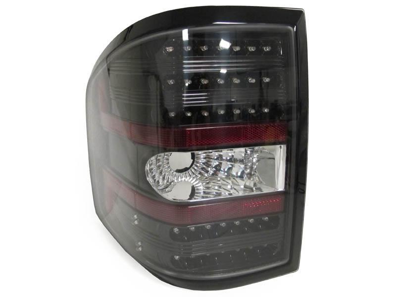 2004-2009 Ford F150 / F-150 Pickup Flareside Black Housing Clear Lens Red LED Tail Lights - Made by DEPO