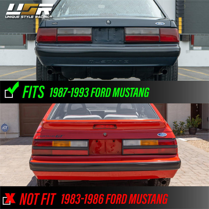 1987-1993 Ford Mustang Dark Cherry Red/Smoke or Smoke Tail Lights - Made by DEPO