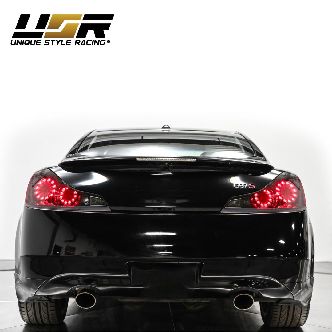 2008-2013 Infinity G37 2D Coupe JDM Black LED Rear Tail Light / 14-15 Q60 - Made by DEPO
