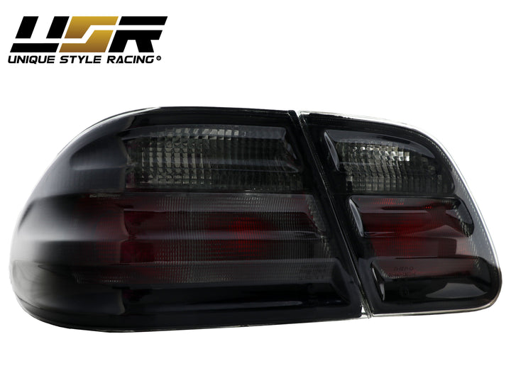 1996-2002 Mercedes E Class W210 4D Sedan Euro OE Facelift Style Smoke 4 Pieces Rear Tail Lights Made by DEPO